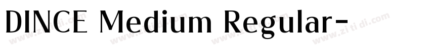 DINCE Medium Regular字体转换